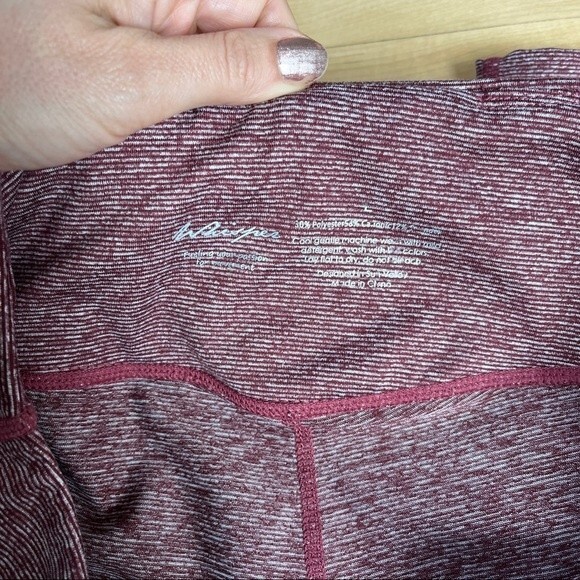 Whisper Activewear Anna Bra and Legging Set in Heathered Plum L NWOT - Picture 7 of 10
